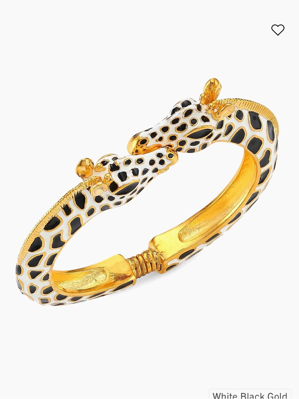 Kenneth J Lane 24K Goldplated & Enamel Giraffe Bangle Bracelet
